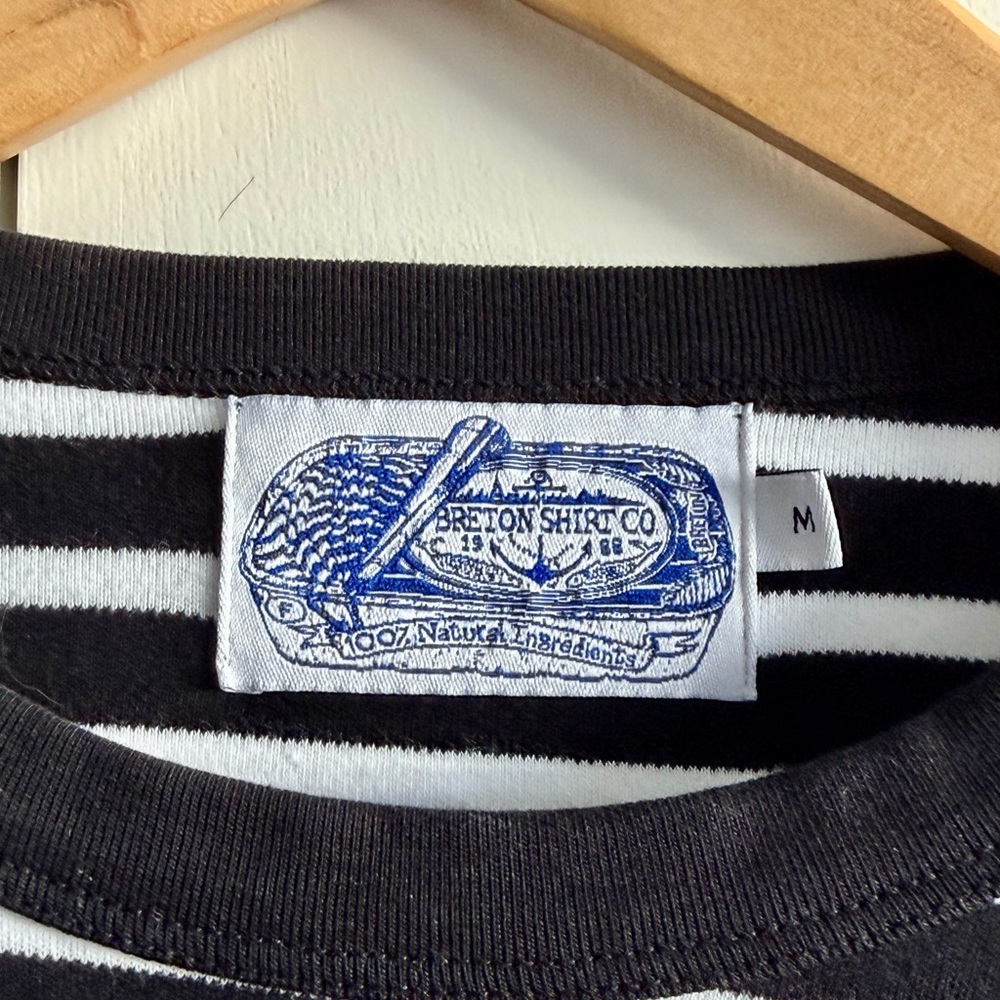 Breton Shirt Co oversized shirt sleeved striped shirt M - Picture 3 of 4